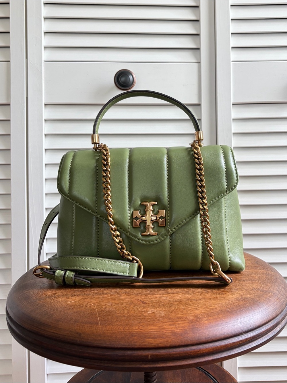 Tory Burch Kira Quilted Leather Top-Handle Crossbody